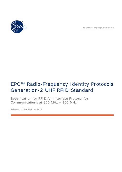 gs1 uhf rfid gen2 v2 0|rfid standards and regulations.